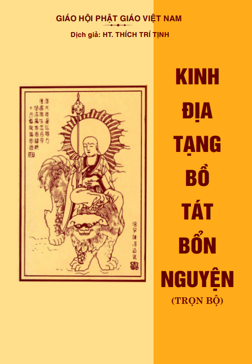 Kinh Địa Tạng Bồ Tát (Ht.Thích Trí Tịnh) – Bìa Vàng, Chữ to, Nét đậm, Khổ giấy A4.